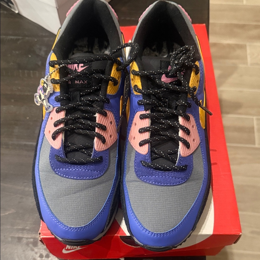Nike men’s Air Max Blue Pink Yellow Sneakers